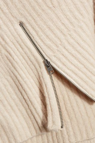 Neutral Abercrombie & Fitch Asymmetric Knit